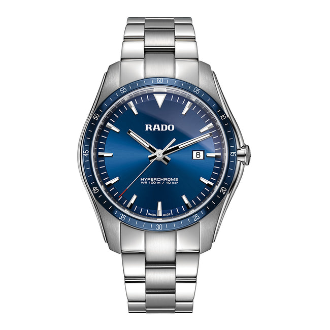 R32502203-Rado Men's R32502203 HyperChrome Quartz Blue Dial Watch