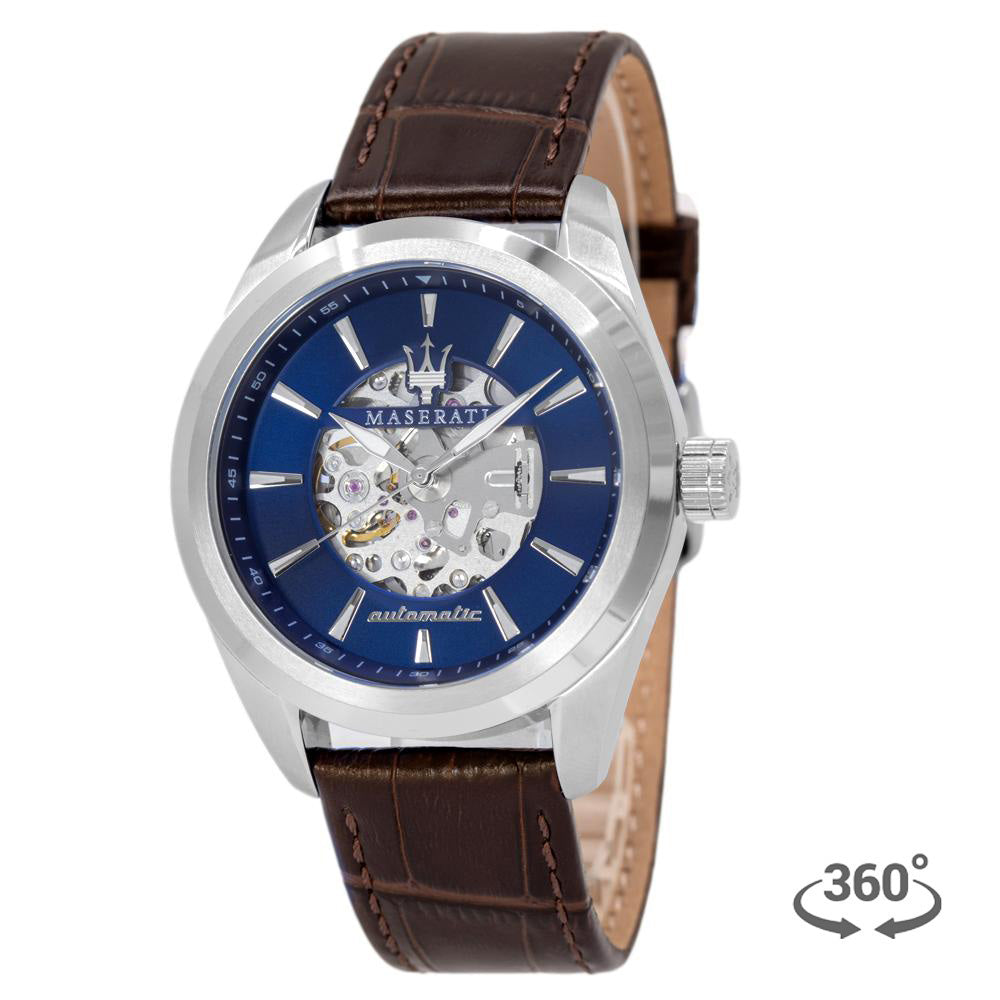R8821112005-Maserati Men's R8821112005 Traguardo Blue Dial Watch