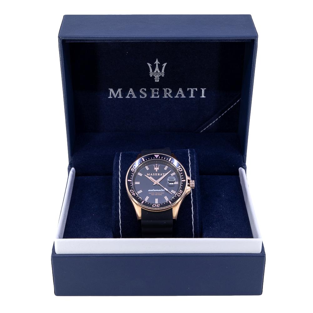 R8821140001-Maserati Men's R8821140001 SFIDA Black Dial Watch