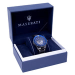 R8823140001-Maserati Men's R8823140001 SFIDA Skeleton Blue Dial Watch