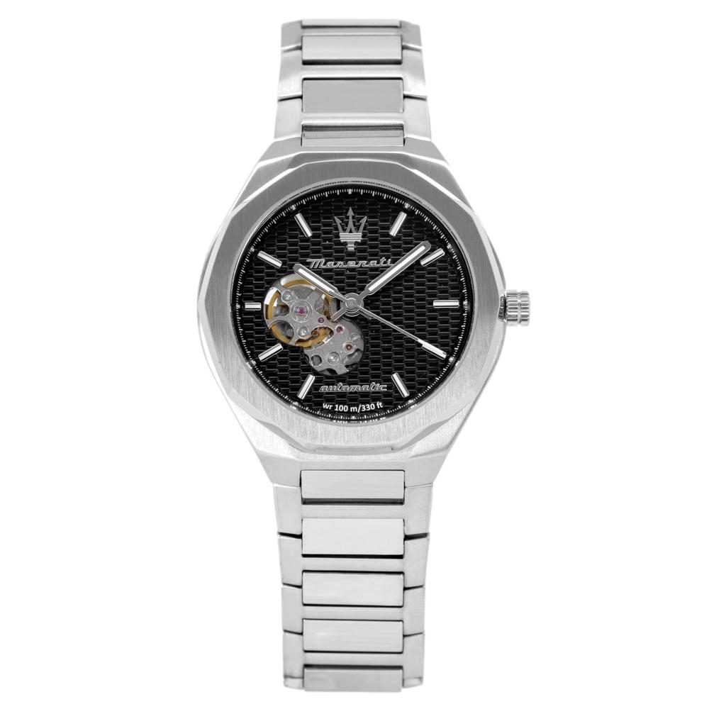 R8823142002-Maserati Men's R8823142002 Stile Black Dial Watch