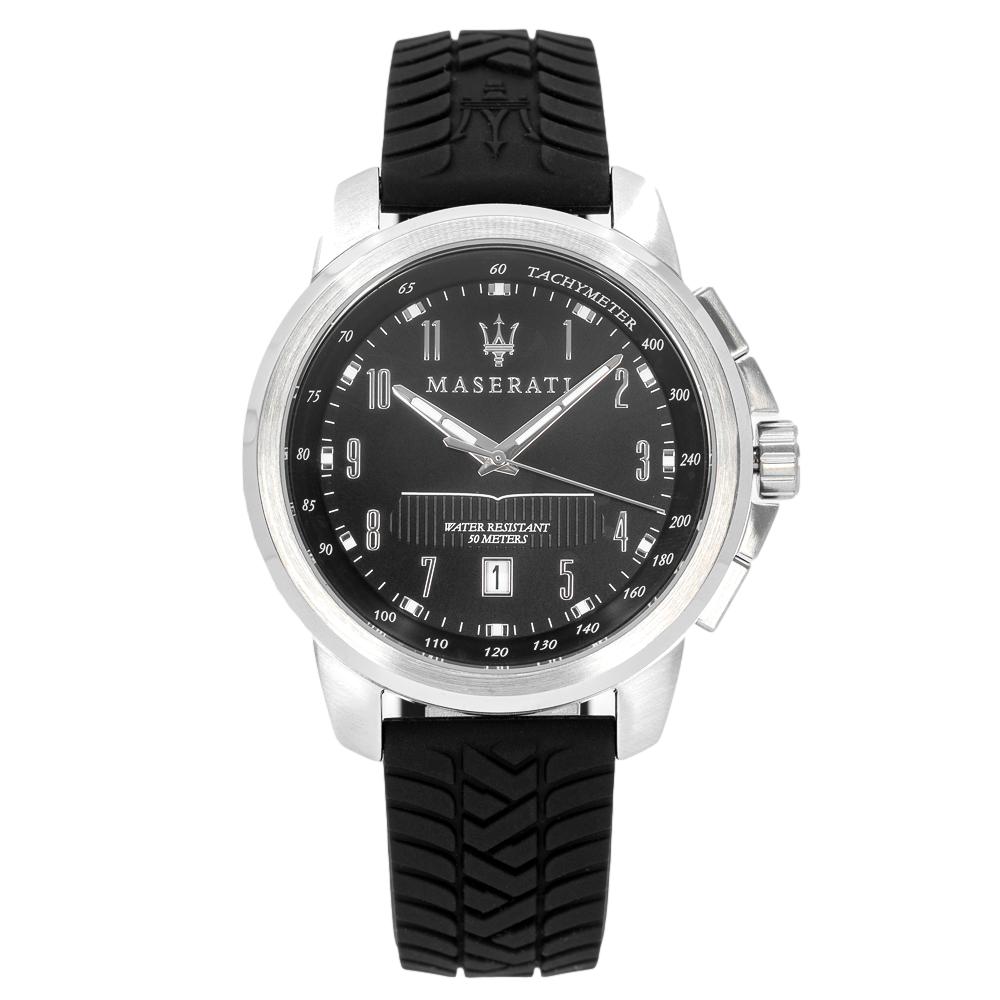 R8851121014-Maserati Men's R8851121014 Successo Black Dial Watch