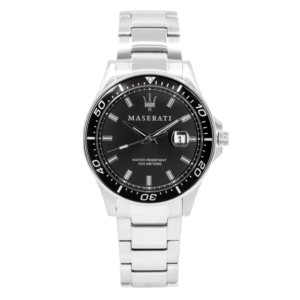 R8853140002-Maserati Men's R8853140002 SFIDA Black Dial Watch