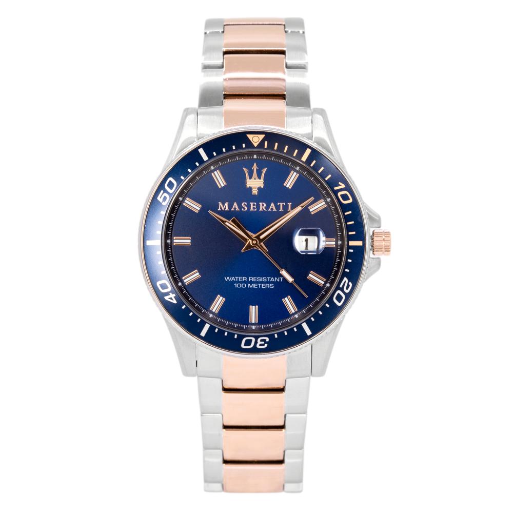 R8853140003-Maserati Men's R8853140003 SFIDA Blue Dial  PVD Watch