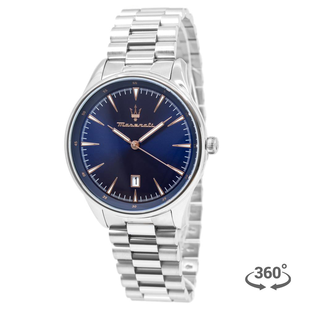 R8853146002-Maserati Men's R8853146002 Traditione Blue Dial Watch