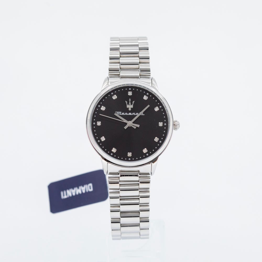 R8853147504-Maserati Ladies R8853147504 Royale Black Dial Watch