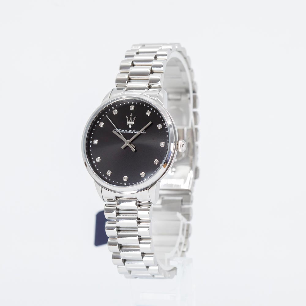 R8853147504-Maserati Ladies R8853147504 Royale Black Dial Watch