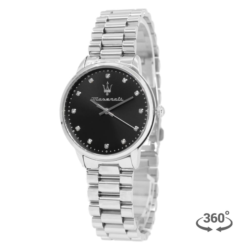 R8853147504-Maserati Ladies R8853147504 Royale Black Dial Watch