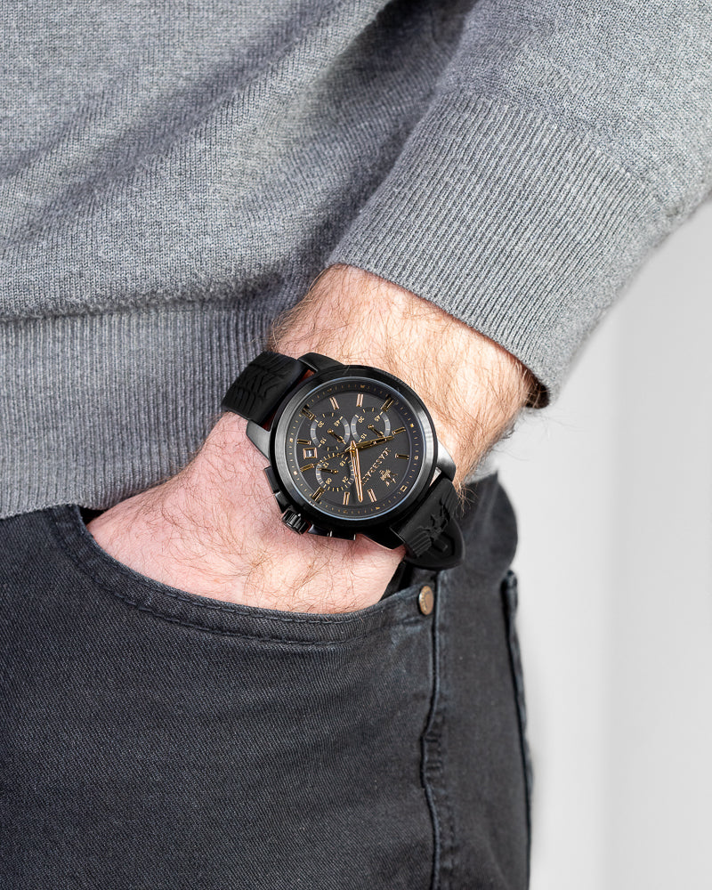 R8871621011-Maserati Men's R8871621011 Successo Chrono Black Watch