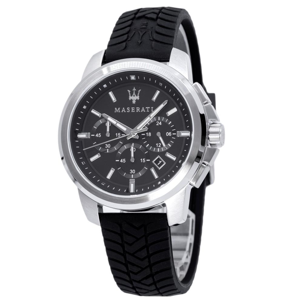 R8871621014-Maserati Men's R8871621014 Successo Chrono Black Dial Watch