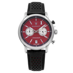 R8871638002-Maserati Men's R8871638002 Legend Red Dial Chrono Watch