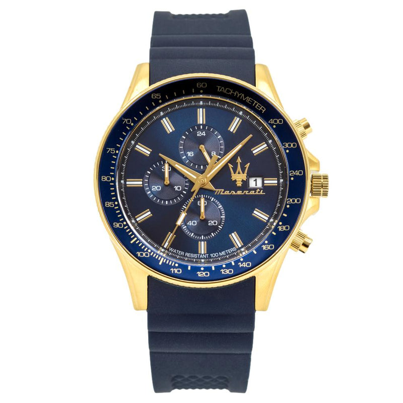 R8871640004-Maserati Men's R8871640004 SFIDA Chrono Blue Dial Watch