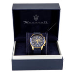 R8871640004-Maserati Men's R8871640004 SFIDA Chrono Blue Dial Watch