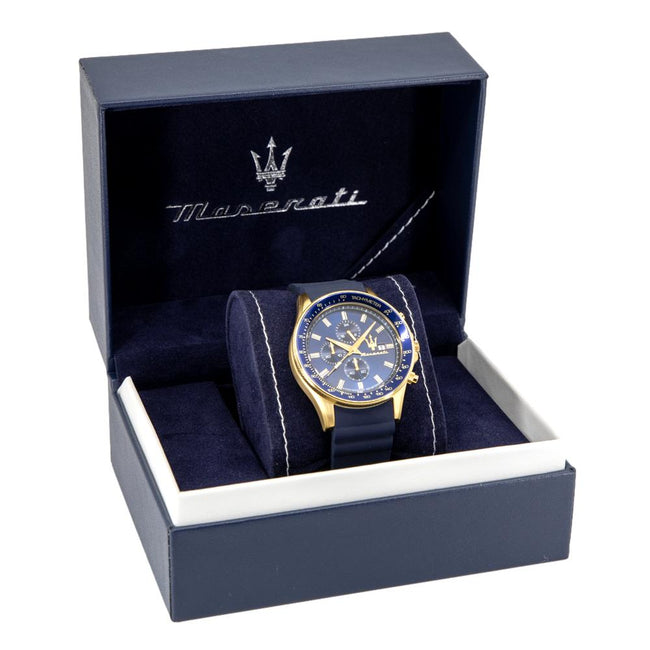 R8871640004-Maserati Men's R8871640004 SFIDA Chrono Blue Dial Watch