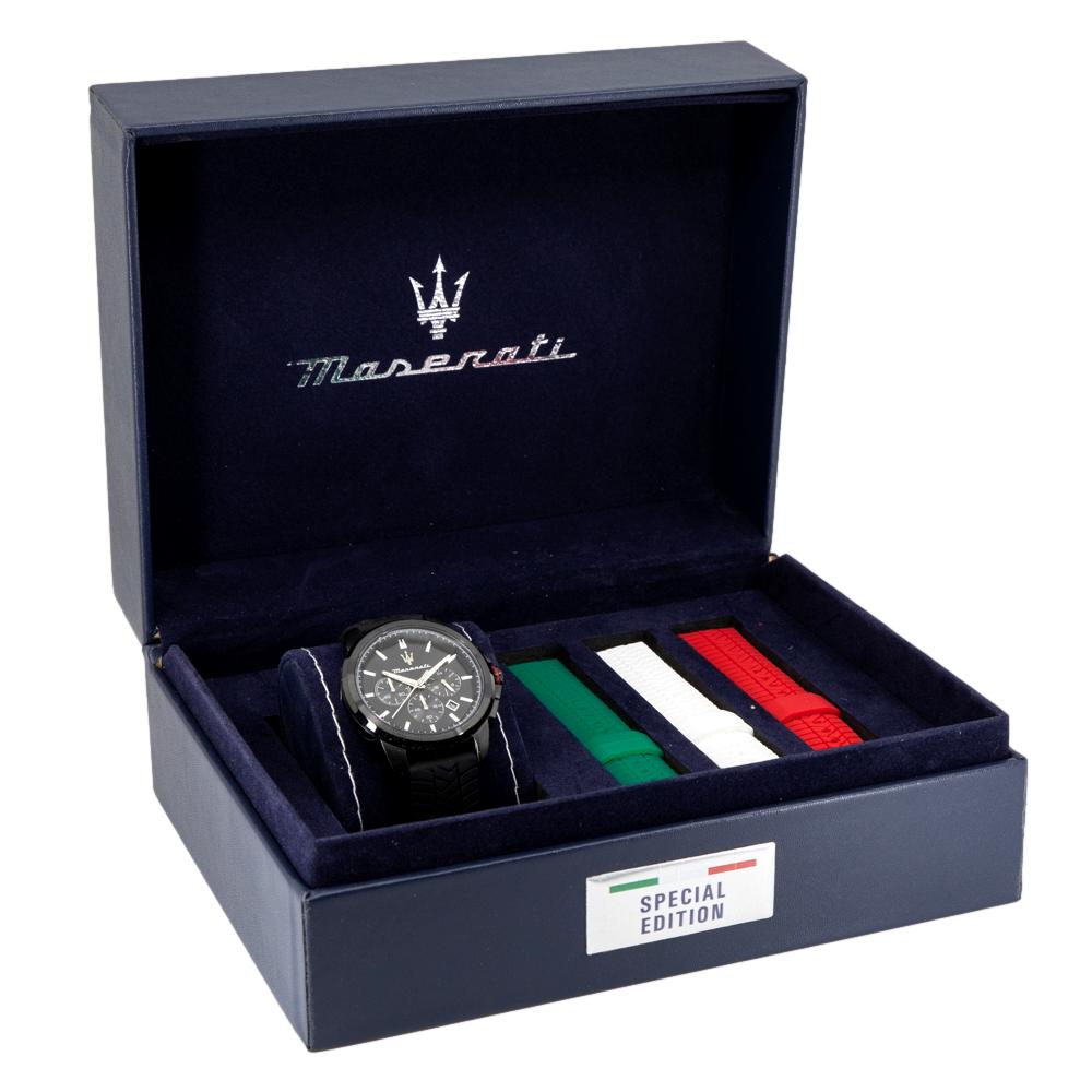 R8871648005-Maserati Men's R8871648005 Sucesso Black Chrono Sp.Ed  Watch