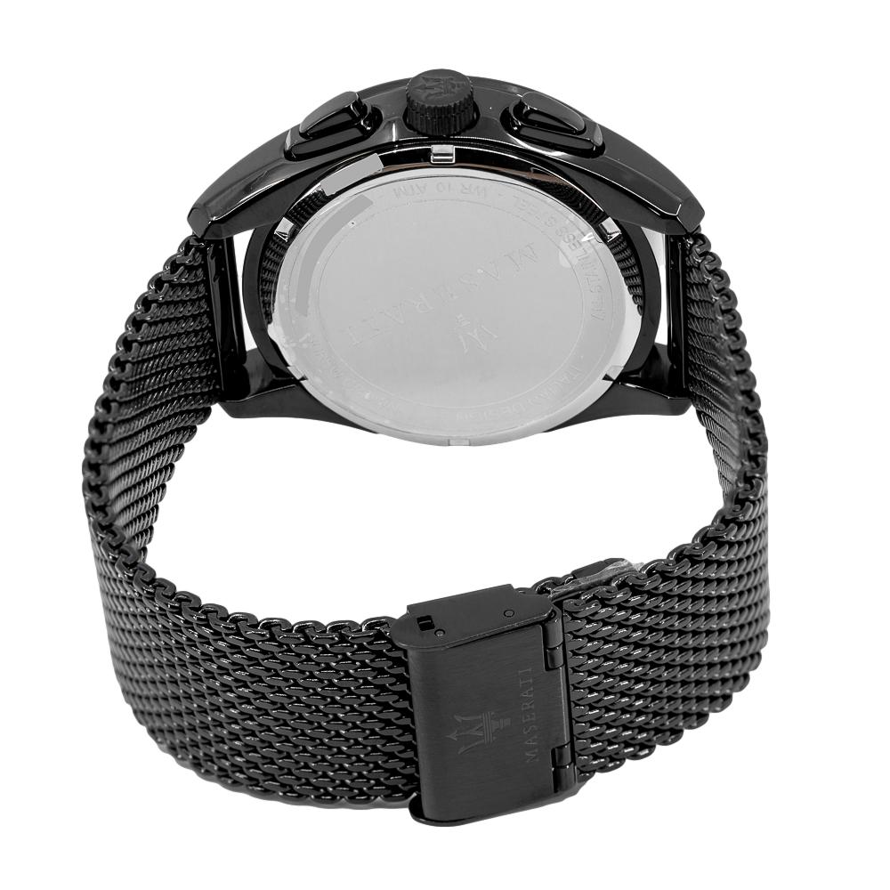 R8873612031-Maserati Men's R8873612031Traguardo Black Dial Watch