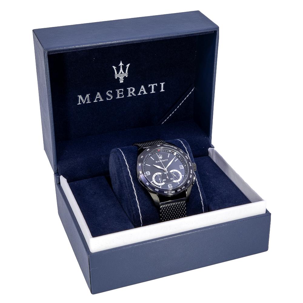 R8873612031-Maserati Men's R8873612031Traguardo Black Dial Watch