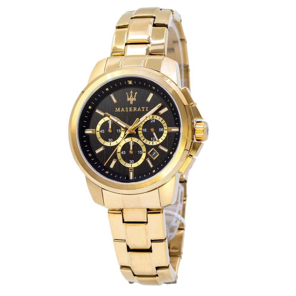 R8873621013-Maserati Men's R8873621013 Successo Golden Chrono Watch