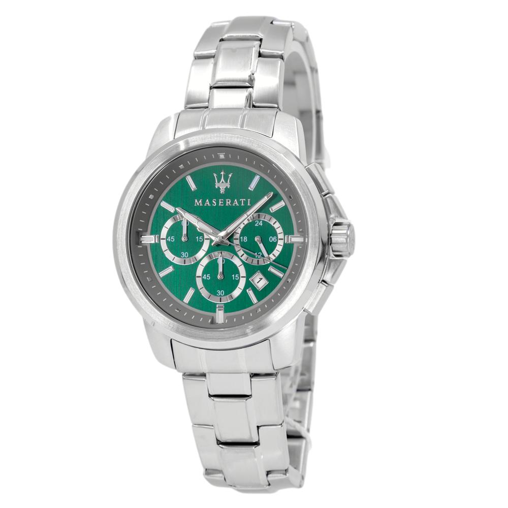 R8873621017-Maserati Men's R8873621017 Sucesso Chrono Green Dial Watch