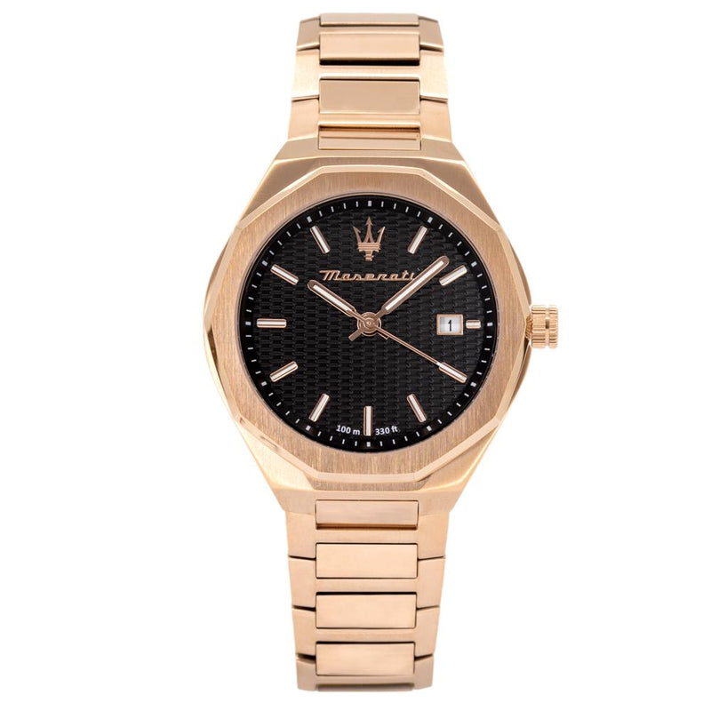 R8873642007-Maserati Men's R8873642007 Stile Black Dial Watch