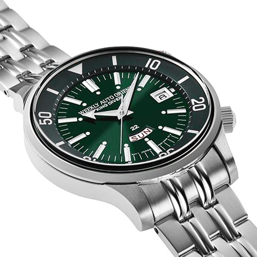 RA-AA0D03E1HB-Orient Men's RA-AA0D03E1HB King Diver Green Dial Watch