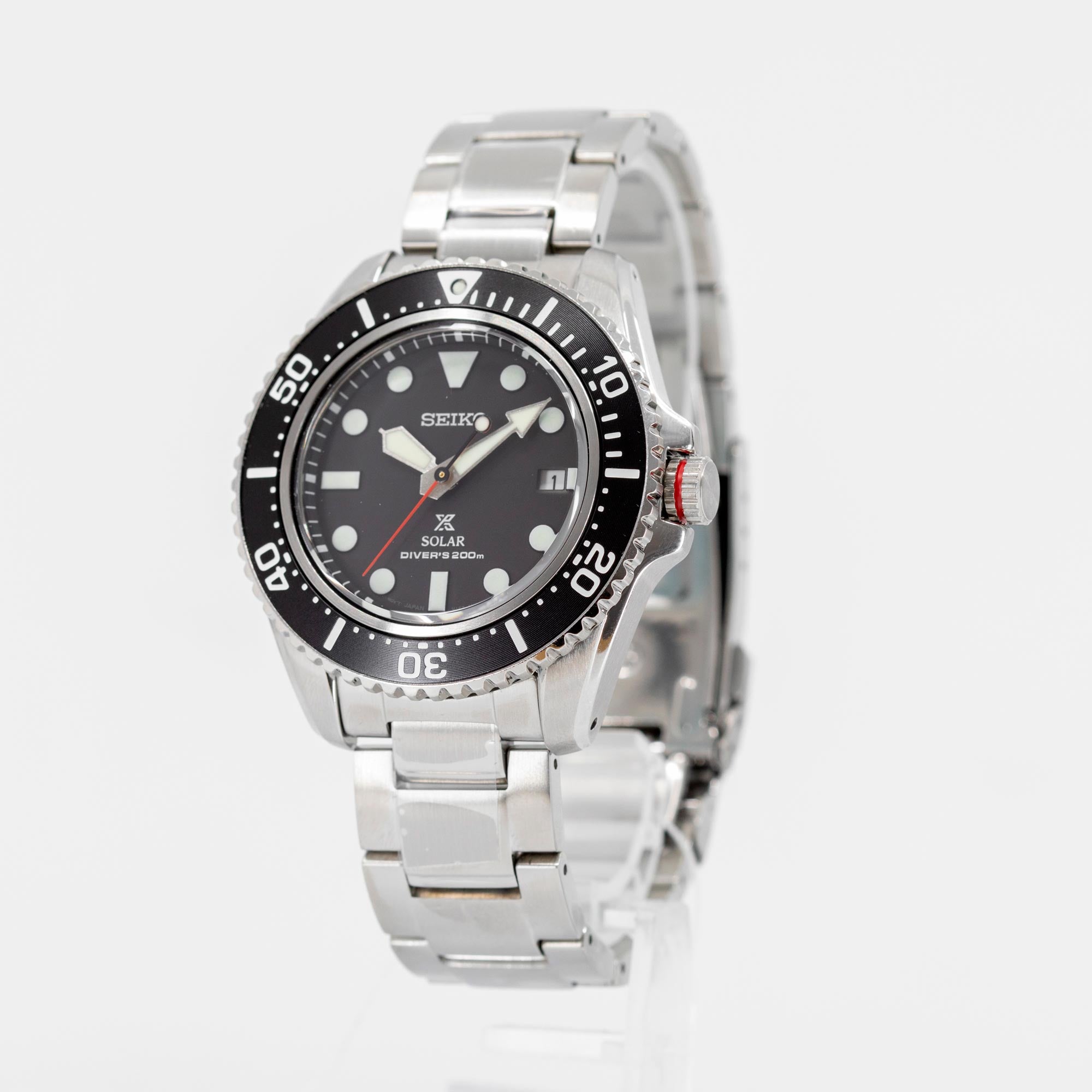 SNE589P1-Seiko Men's SNE589P1 Prospex Black Dial Solar 200m Watch