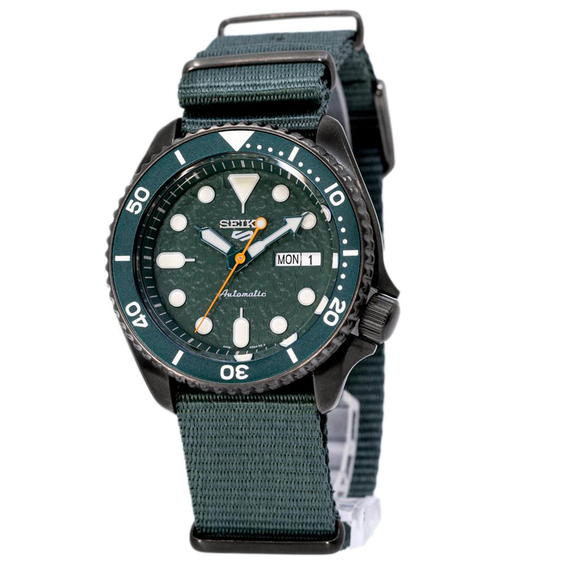 SRPD77K1-Seiko Men's SRPD77K1 5 Sports Suits Green Dial DayDate Watch