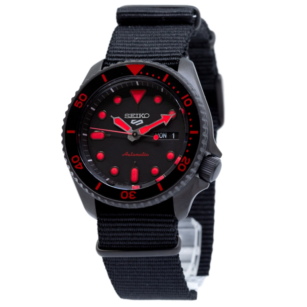 SRPD83K1-Seiko Men's 5 Sports SRPD83K1 Red Dial Watch