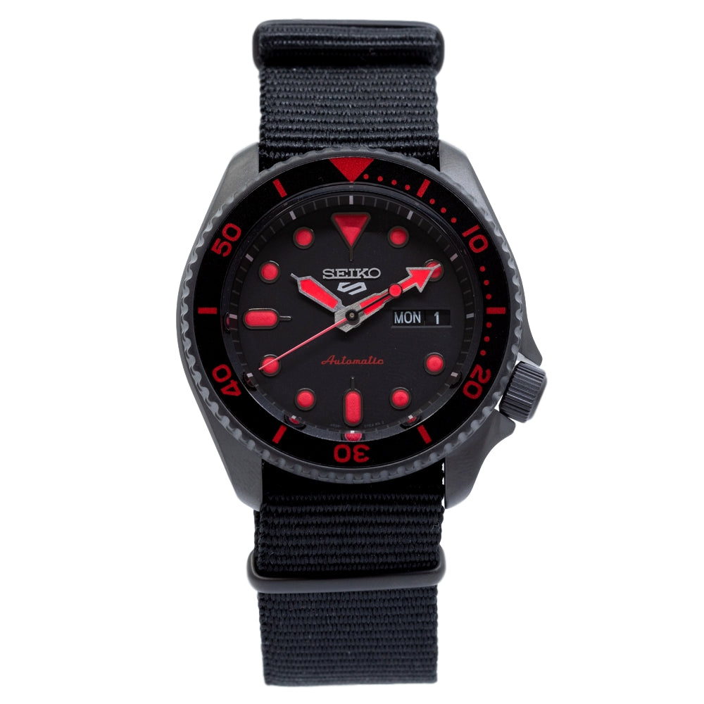 Seiko Men s 5 Sports SRPD83K1 Red Dial Watch