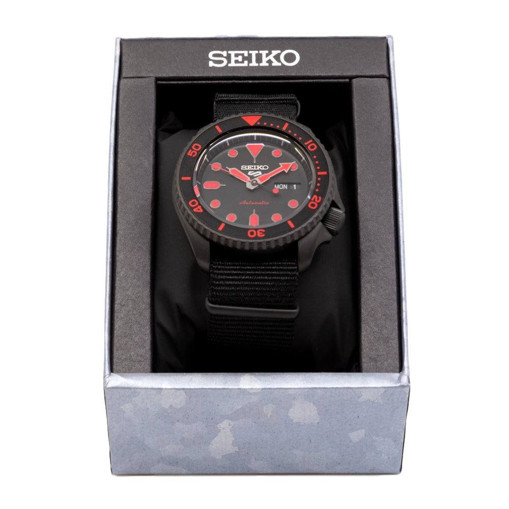 SRPD83K1-Seiko Men's 5 Sports SRPD83K1 Red Dial Watch