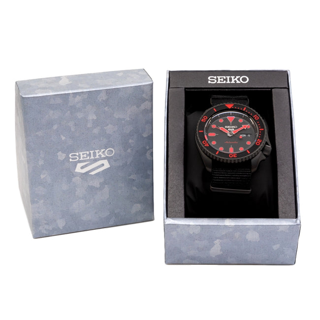 SRPD83K1-Seiko Men's 5 Sports SRPD83K1 Red Dial Watch