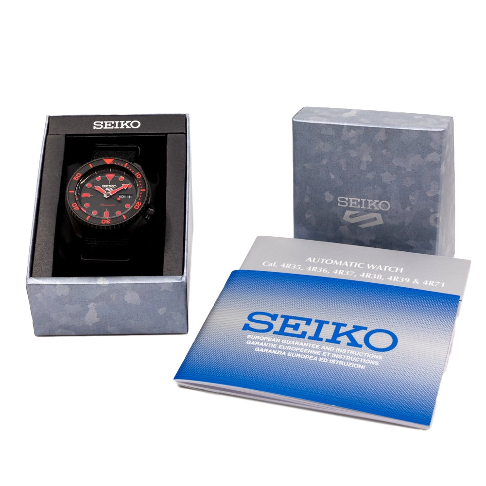SRPD83K1-Seiko Men's 5 Sports SRPD83K1 Red Dial Watch