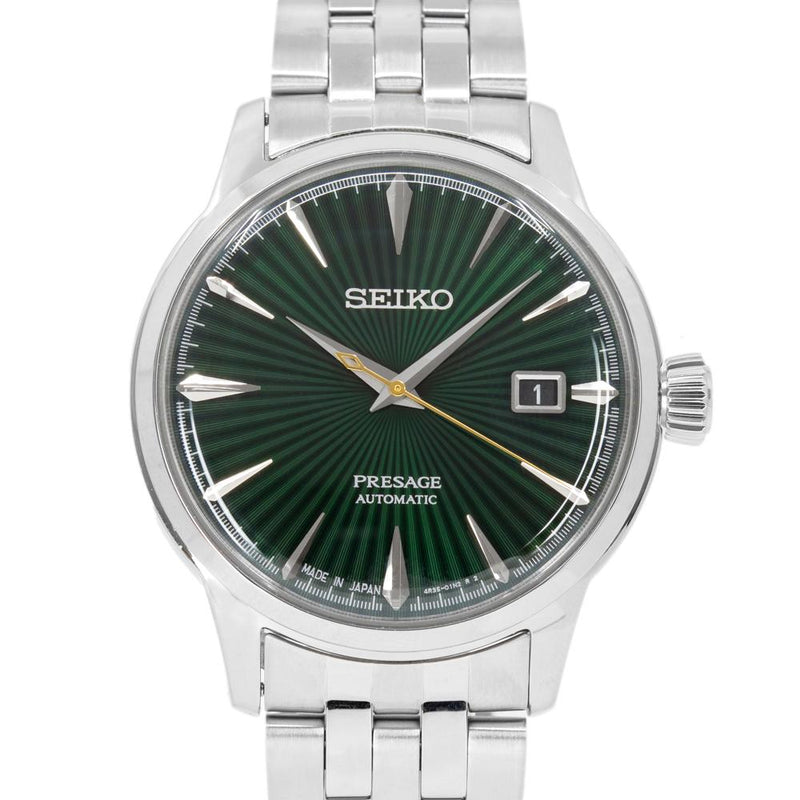 SRPE15J1-Seiko Men's SRPE15J1 Presage Green Dial Watch