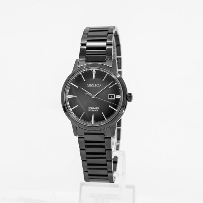 SRPJ15J1-Seiko Men's SRPJ15J1 Presage Cocktail Time Black Dial Watch