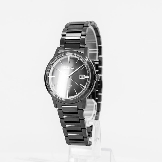 SRPJ15J1-Seiko Men's SRPJ15J1 Presage Cocktail Time Black Dial Watch