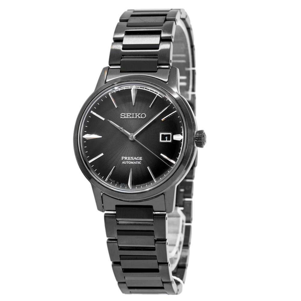 SRPJ15J1-Seiko Men's SRPJ15J1 Presage Cocktail Time Black Dial Watch