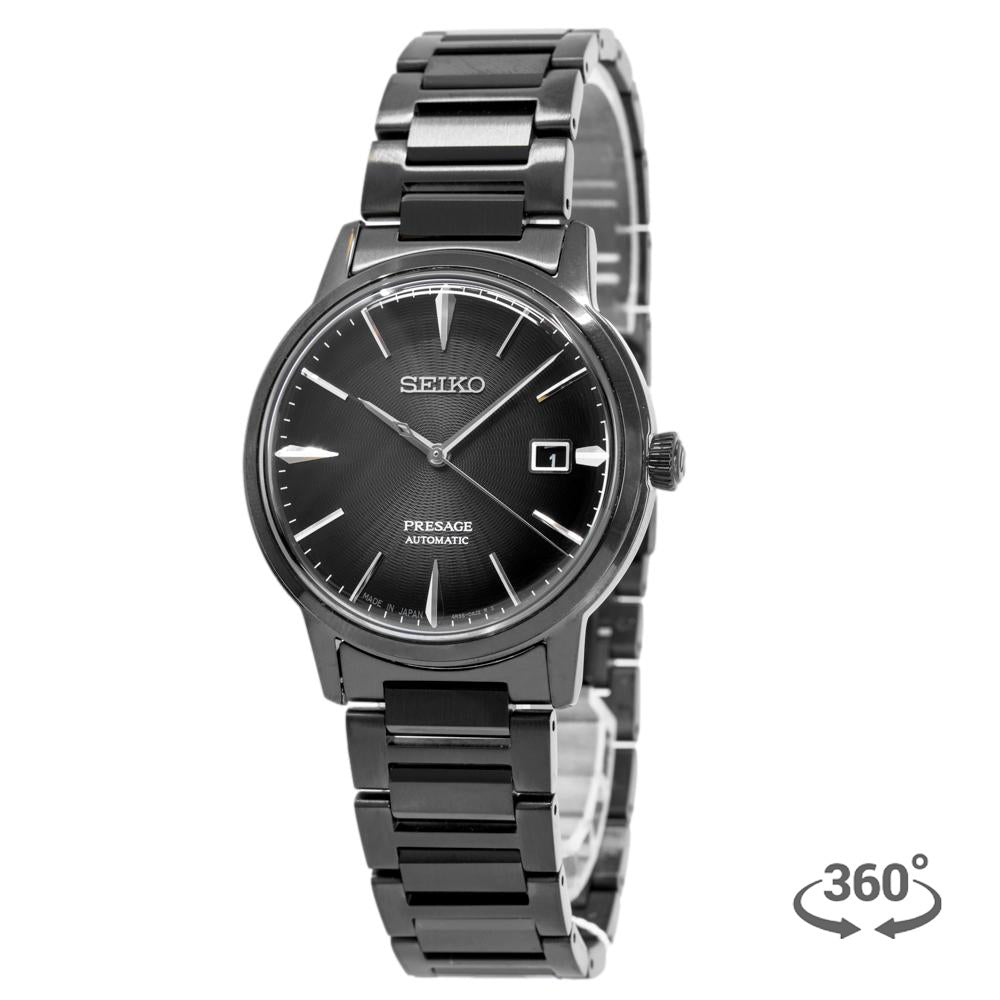 SRPJ15J1-Seiko Men's SRPJ15J1 Presage Cocktail Time Black Dial Watch