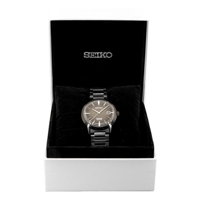 SRPJ15J1-Seiko Men's SRPJ15J1 Presage Cocktail Time Black Dial Watch