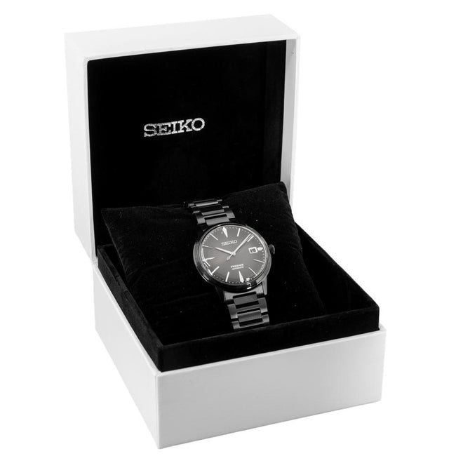 SRPJ15J1-Seiko Men's SRPJ15J1 Presage Cocktail Time Black Dial Watch