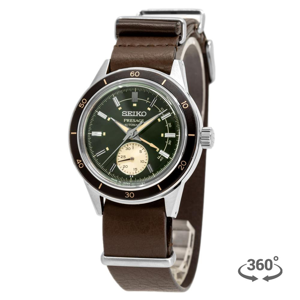 SSA451J1-Seiko Men's SSA451J1 Presage Green Dial Watch
