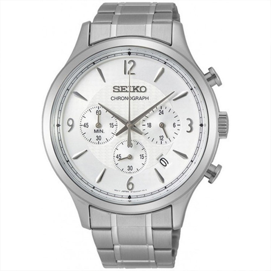 SSB337P1-Seiko Men's SSB337P1 Conceptual Chrono White Dial Watch