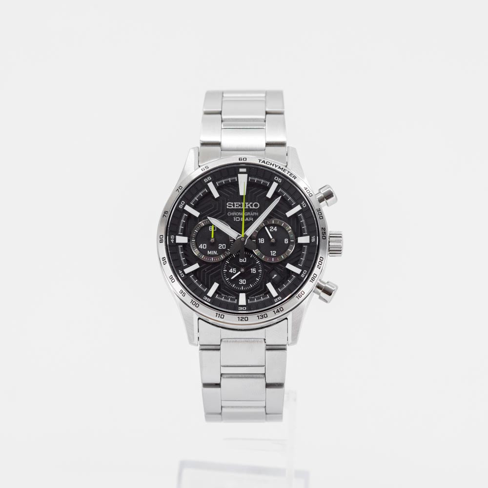 SSB413P1-Seiko Men's SSB413P1 Sport Chronograph Black Dial Watch