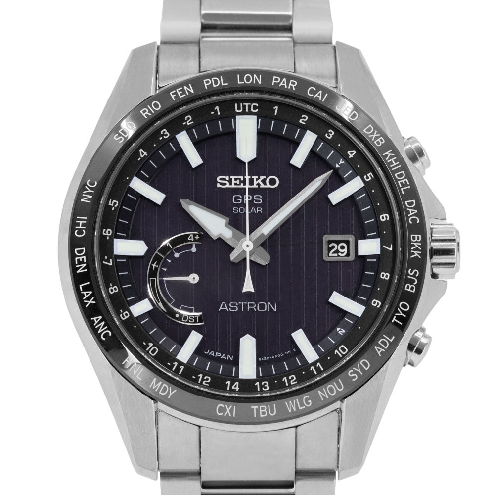 SSE161J1-Seiko Men's SSE161J1 Astron GPS Solar Black Dial Solar