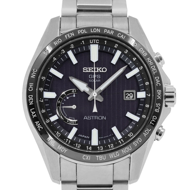 SSE161J1-Seiko Men's SSE161J1 Astron GPS Solar Black Dial Solar