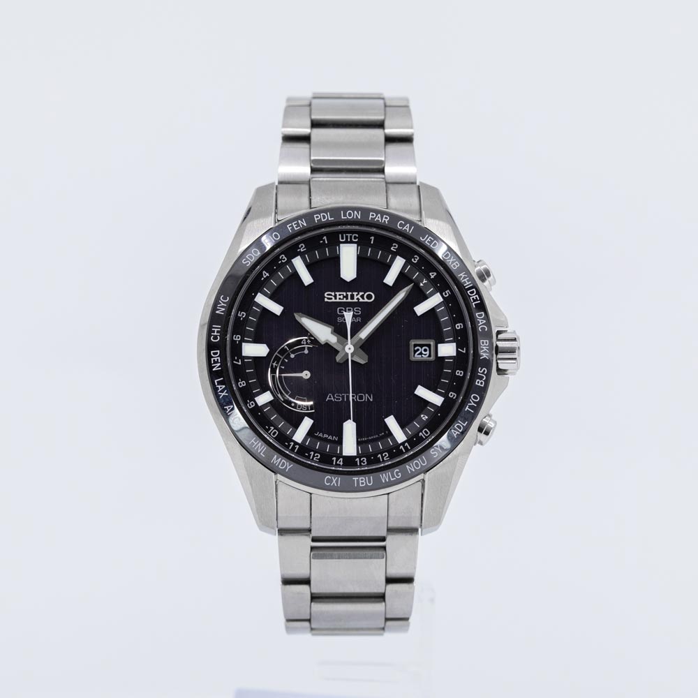 SSE161J1-Seiko Men's SSE161J1 Astron GPS Solar Black Dial Solar