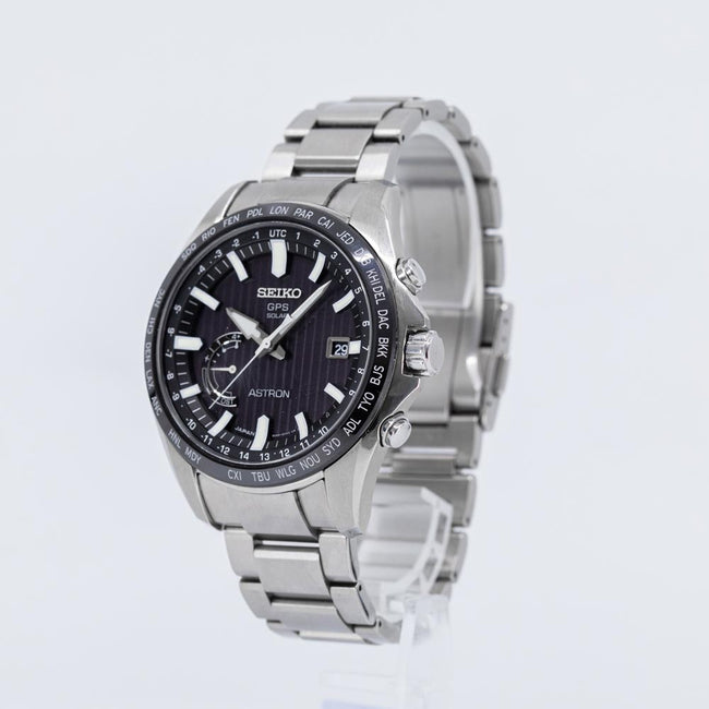 SSE161J1-Seiko Men's SSE161J1 Astron GPS Solar Black Dial Solar