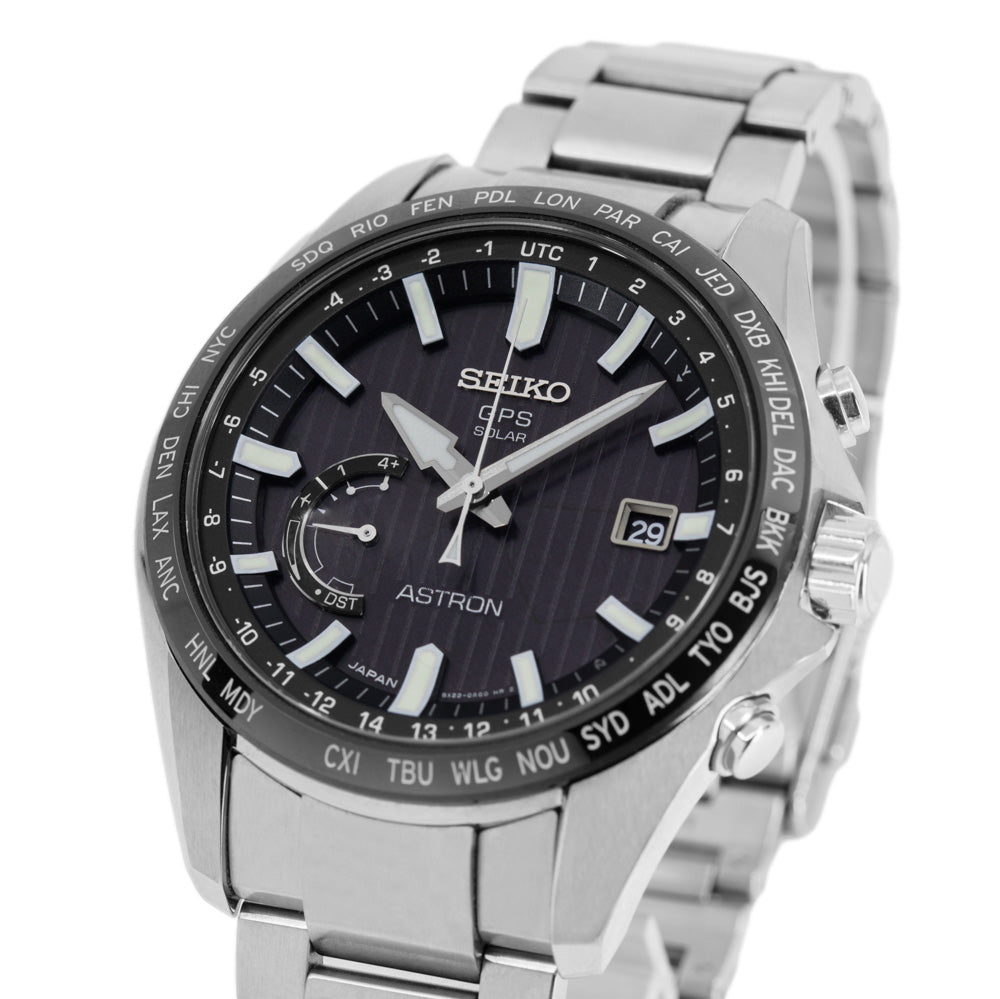 SSE161J1-Seiko Men's SSE161J1 Astron GPS Solar Black Dial Solar