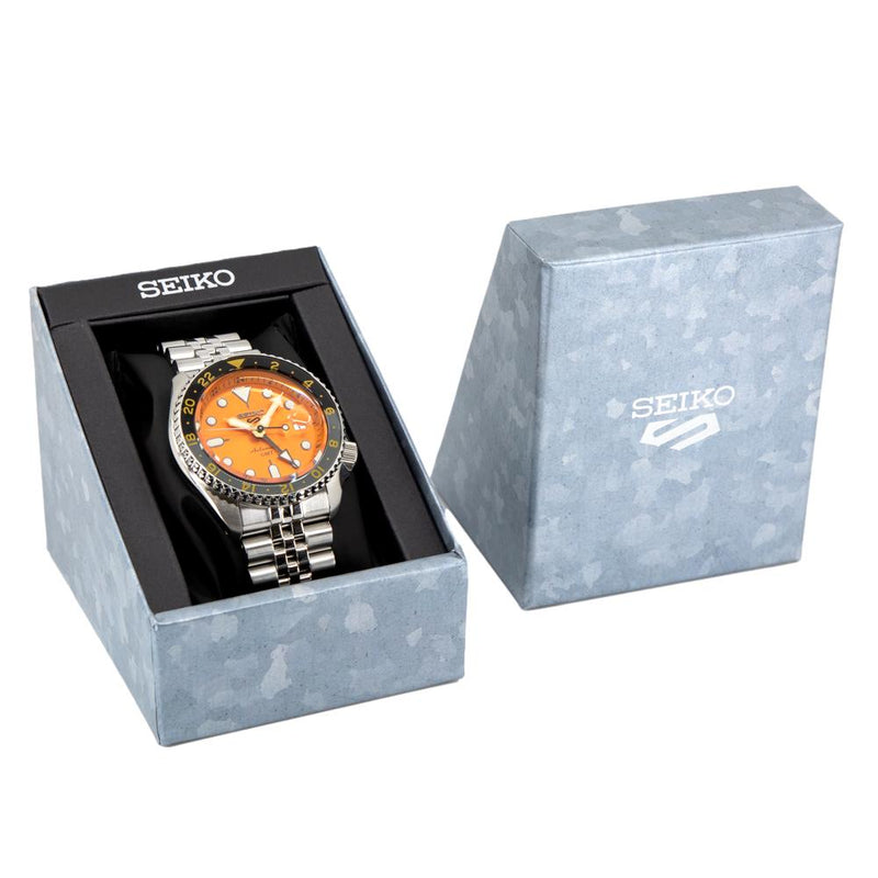 SSK005K1-Seiko Men's SSK005K1 Sports Orange Dial GMT Watch