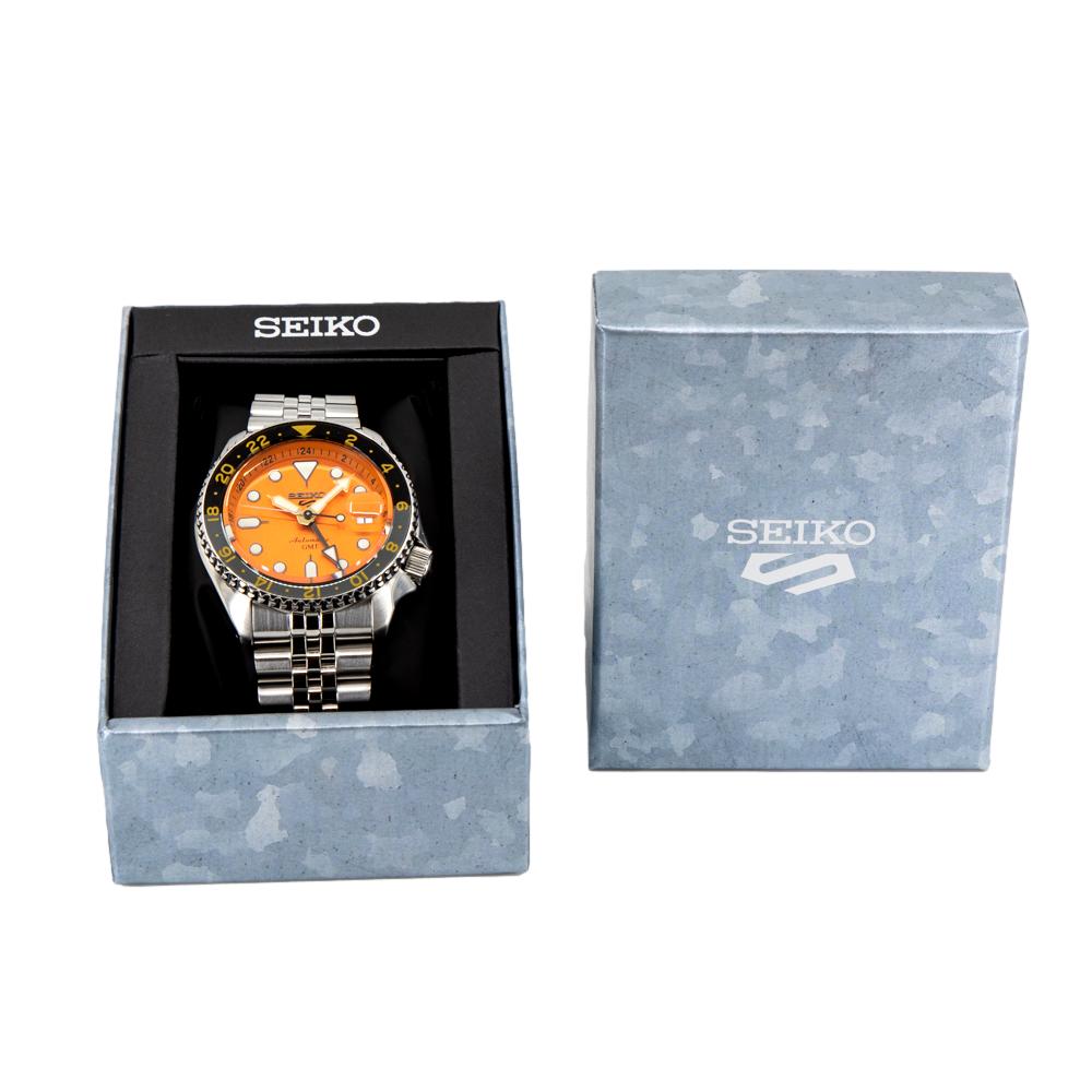 SSK005K1-Seiko Men's SSK005K1 Sports Orange Dial GMT Watch
