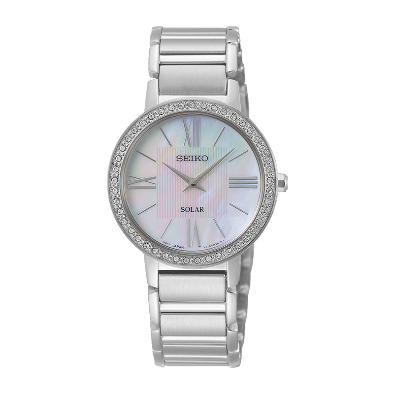 SUP431P1-Seiko Ladies SUP431P1 Discover More Diamonds MOP Dial Watch